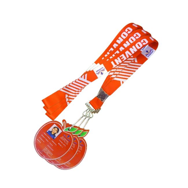 DIGITAL LANYARD +HOOK + APPLE SHAPE ACRYLIC CARD 