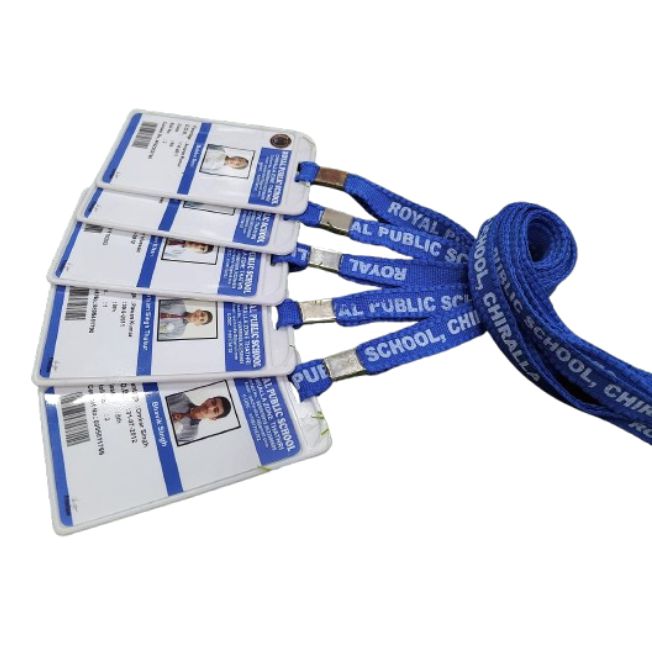FLATE LANYARD WITH 2*HOLDER & PVC CARD 